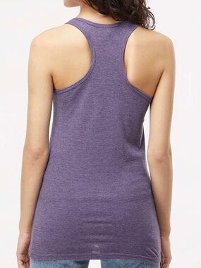 M&O Knits Cotton Blend Racerback Tank Top-Purple